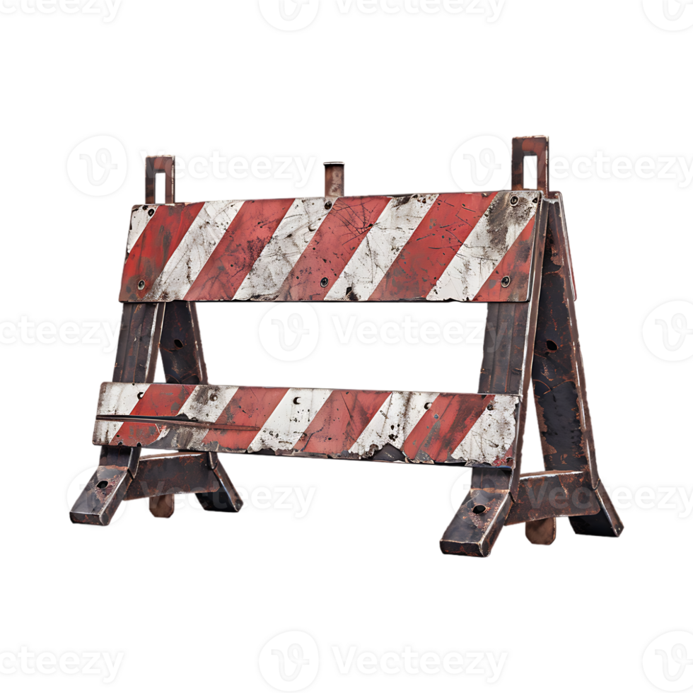 Road Traffic Barrier on Transparent Background png