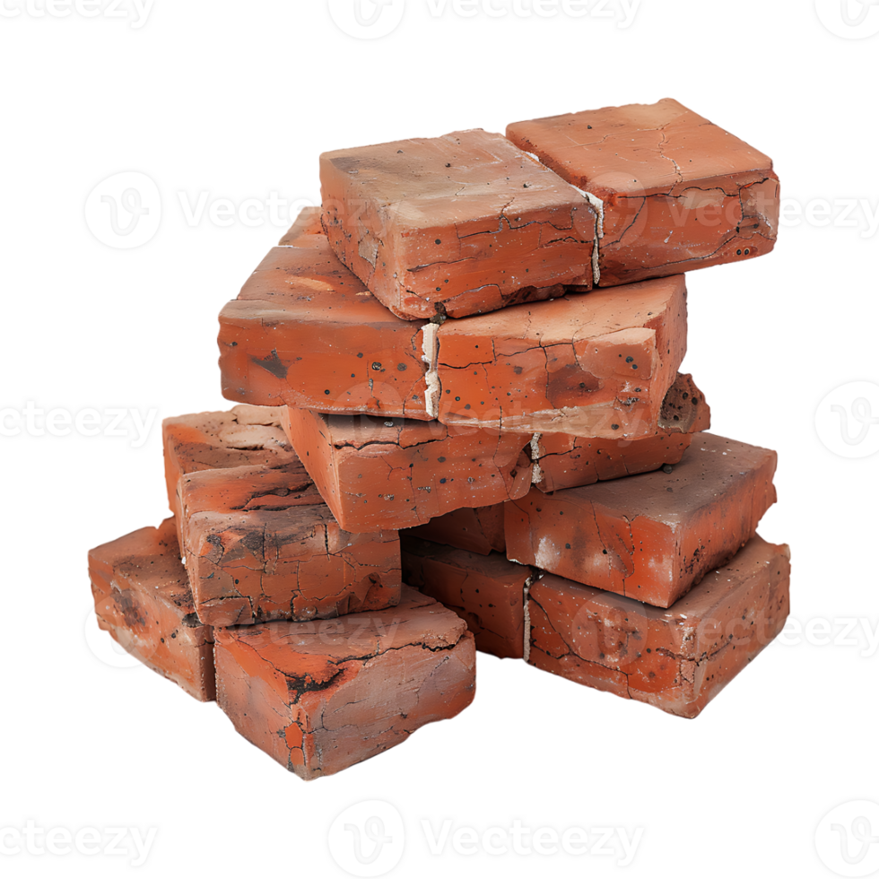 Stack of Bricks on Transparent Background png