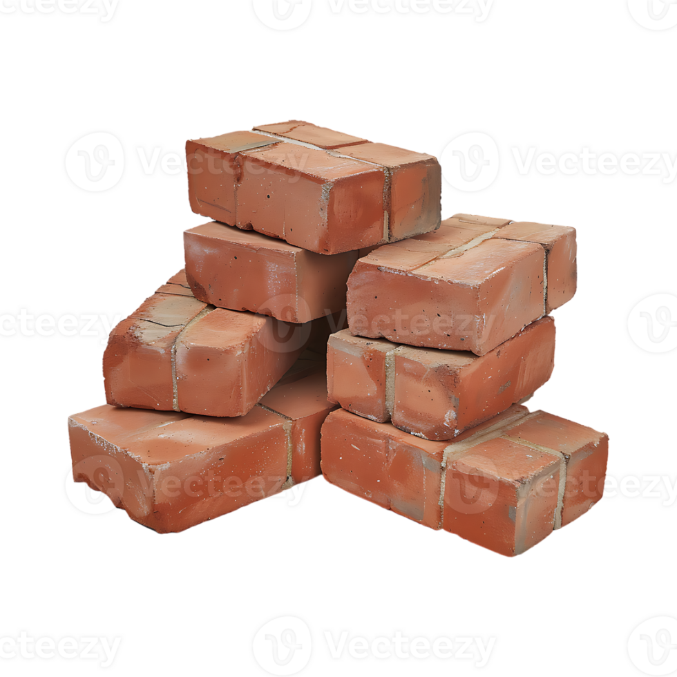 Stack of Bricks on Transparent Background png