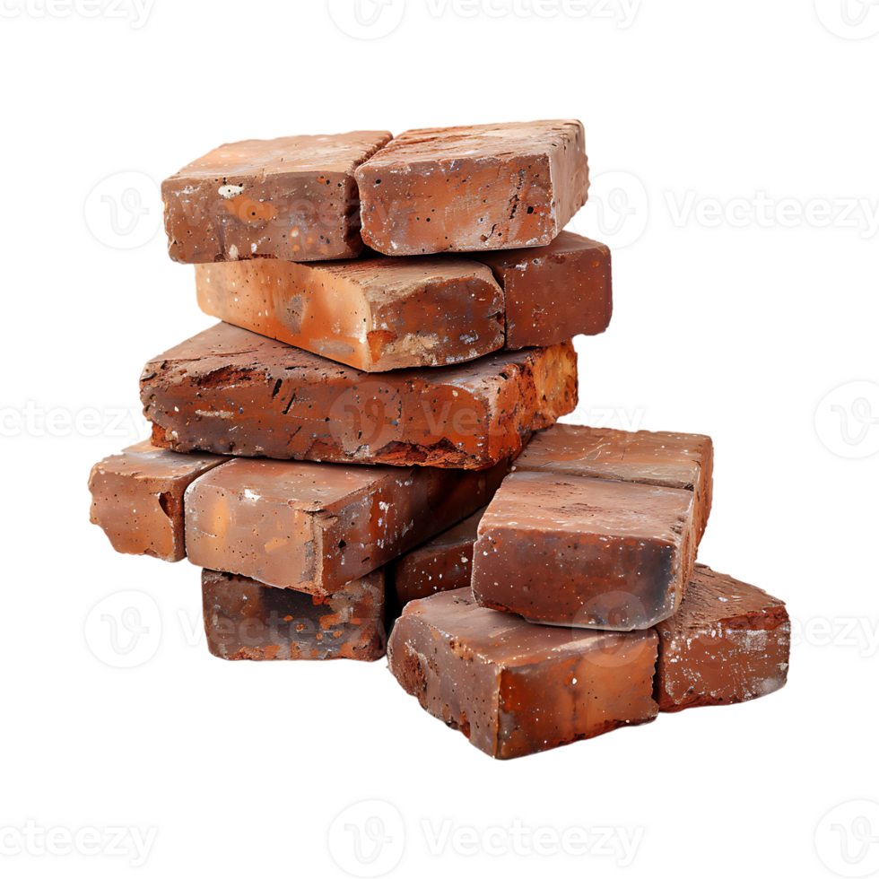 Stack of Bricks on Transparent Background png