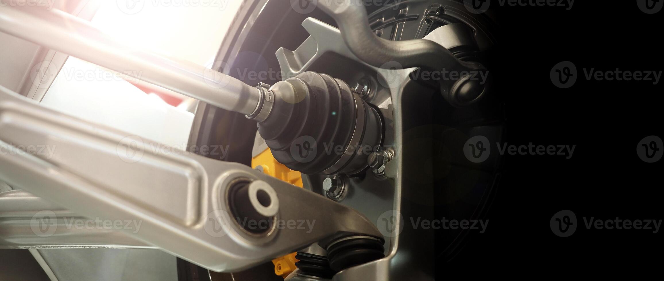 Car suspension. Technical images of structure of car spare parts. photo
