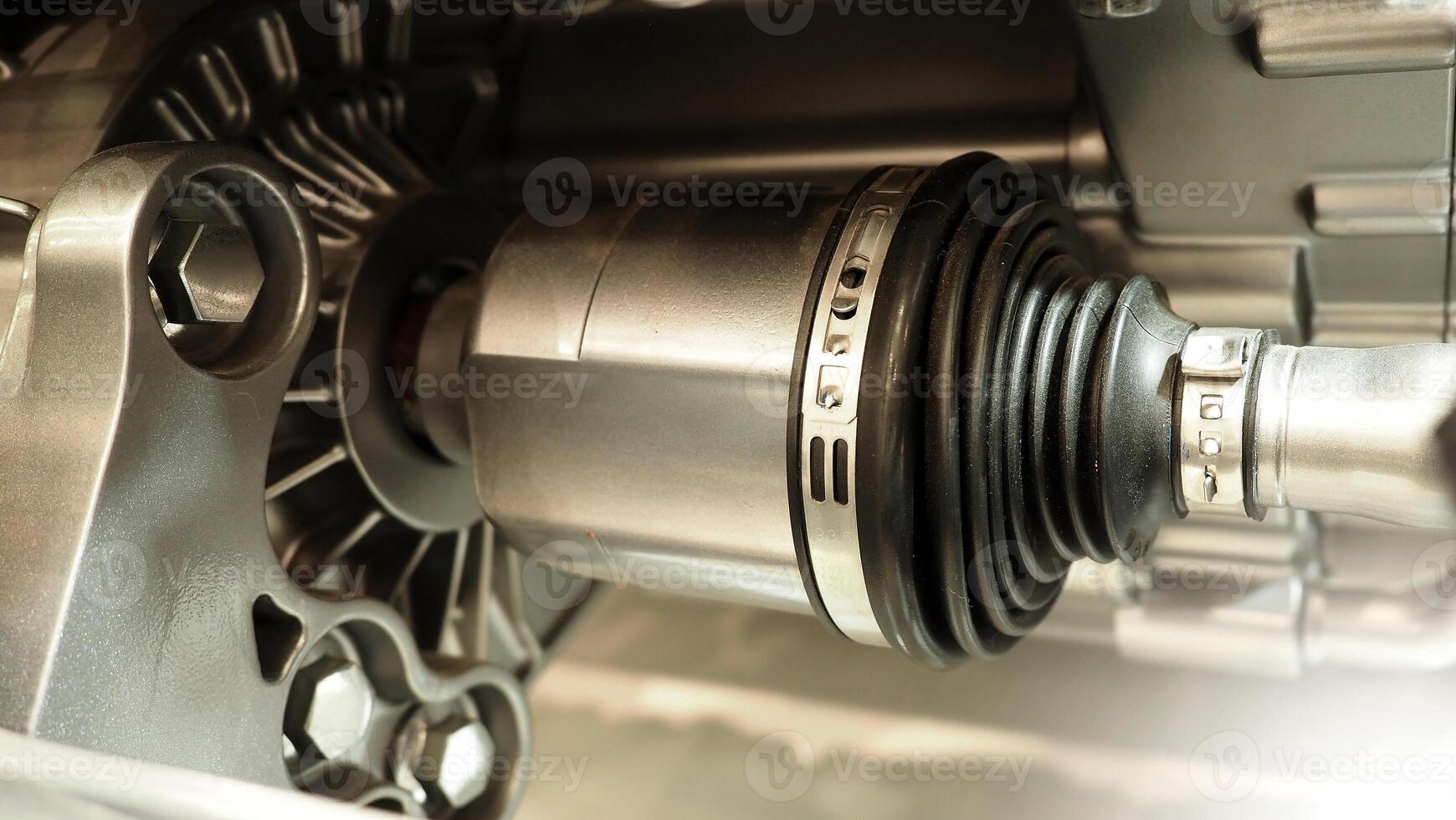 Car suspension. Technical images of structure of car spare parts. photo