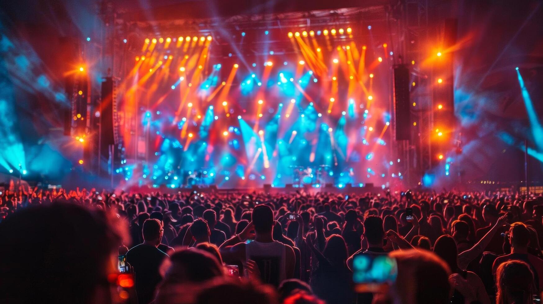 Music Festival Crowd Enjoying Live Performance