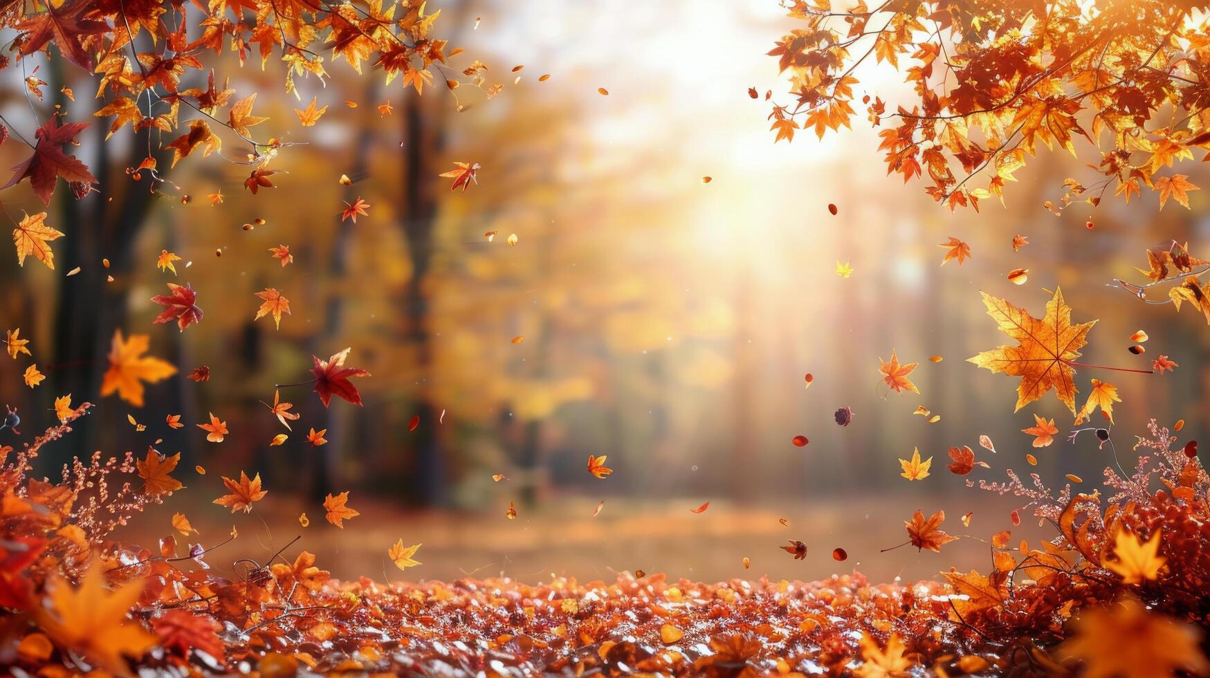 Circle of Leaves Painting photo