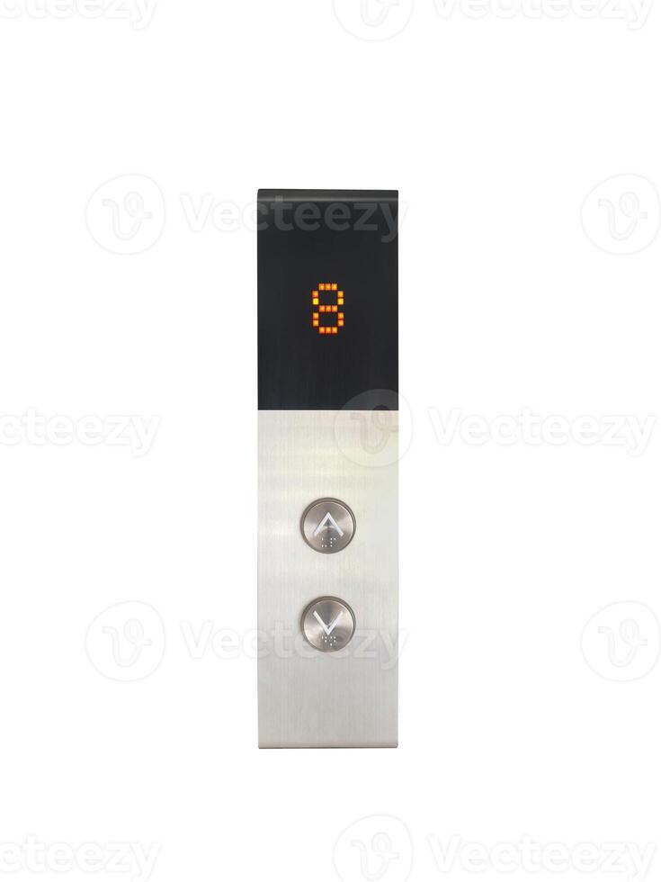 Elevator up and down buttons Isolated on a white background photo