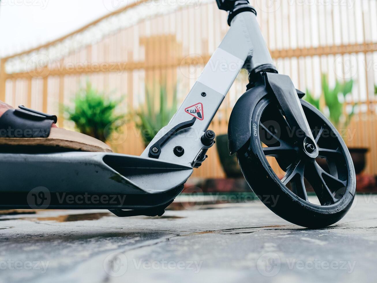 Low angle view of scooter photo