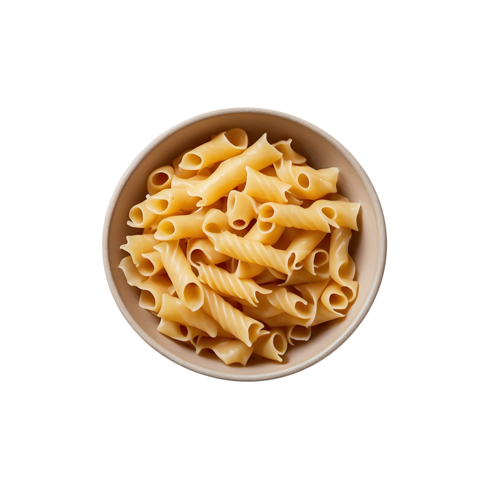 a bowl of pasta with a leaf and a green leaf on the top. isolated on transparent background png