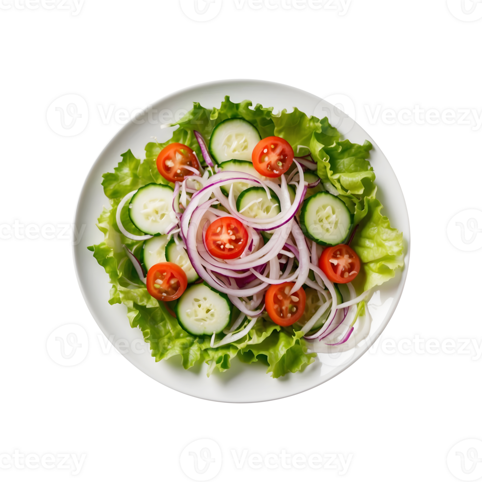 Delicious Onion Tomato Cucumber Lettuce Salad Transparent png