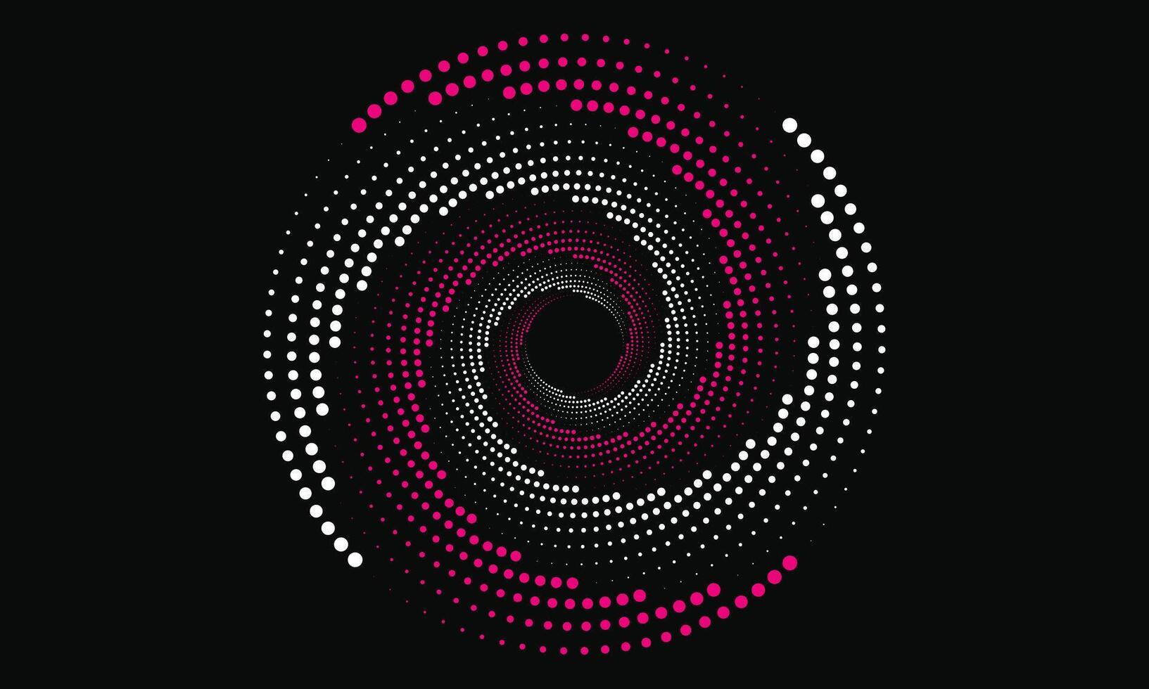Abstract dynamic rhythmic circle spiral sound wave background vector