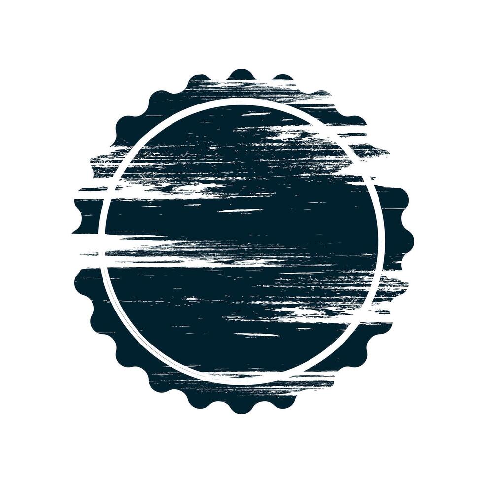 circular stamp element vector