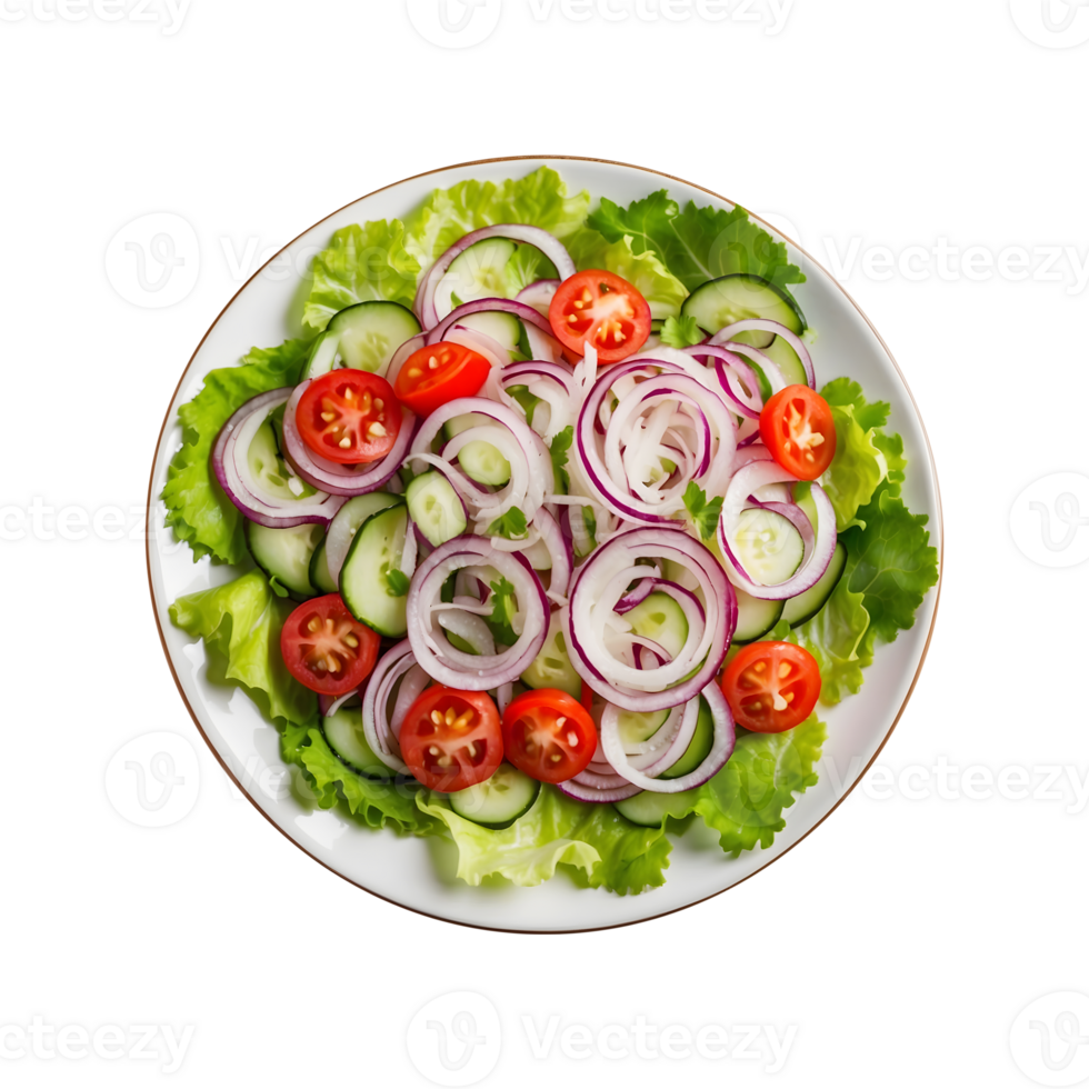 Delicious Onion Tomato Cucumber Lettuce Salad Transparent png