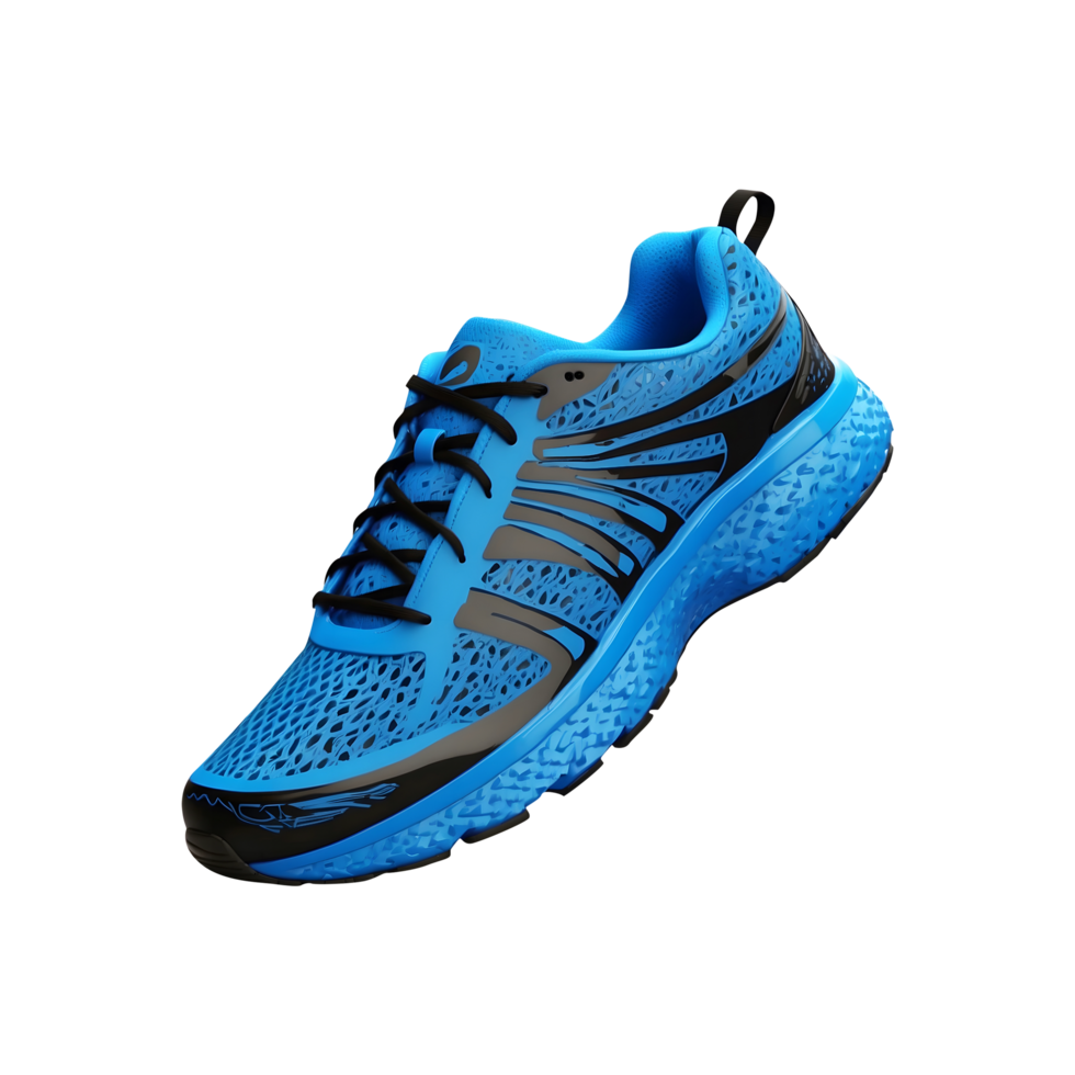 unique and Aesthetically colorful Premium Blue Running Sports shoes, sneakers Isolated on a transparent background png