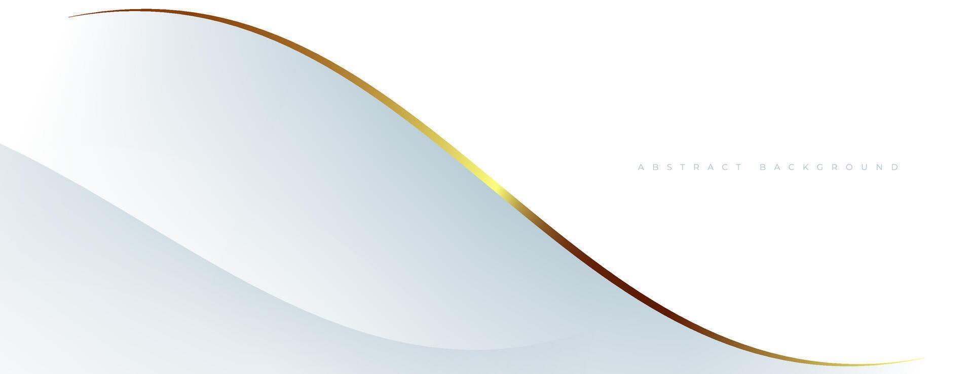 white and gold background with 3d wavy line texture and shadow lines vector
