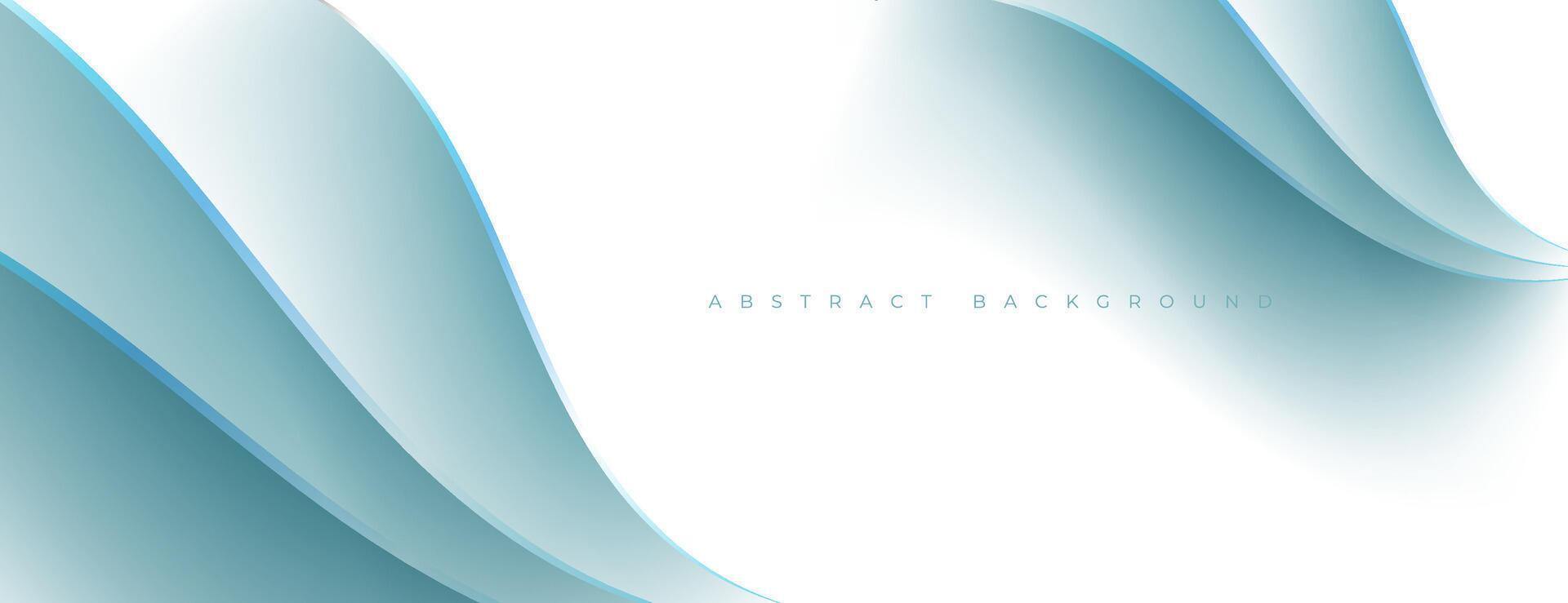 abstract blue wavy background with smooth lines and shadows vector