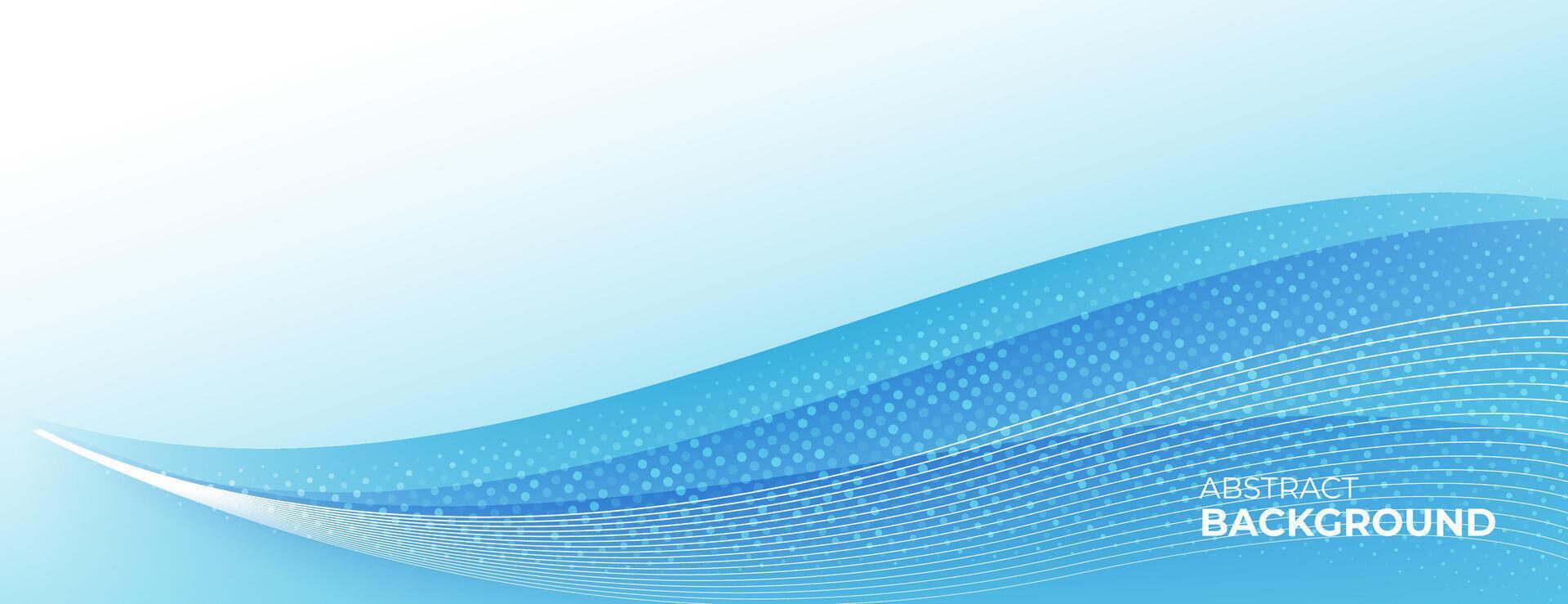 blue wave background with wavy lines and glitter vector