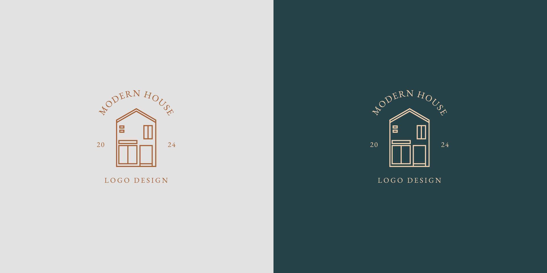 Modern house logotype. House logo design. illustration. vector