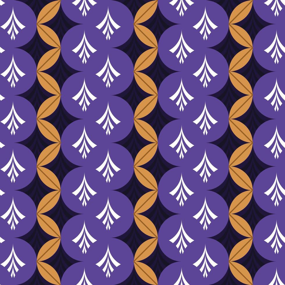 Pattern Modern Batik Rounded vector