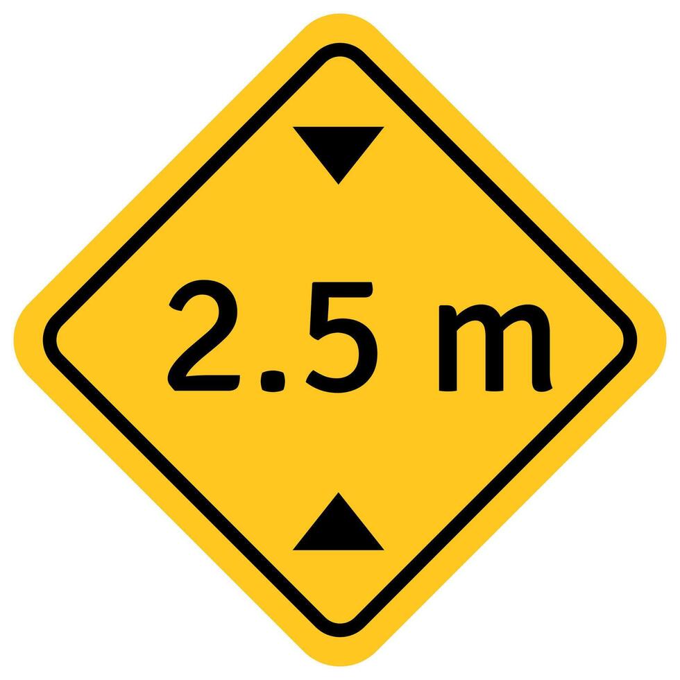traffic sign, Cautionary beware Maximum height vector