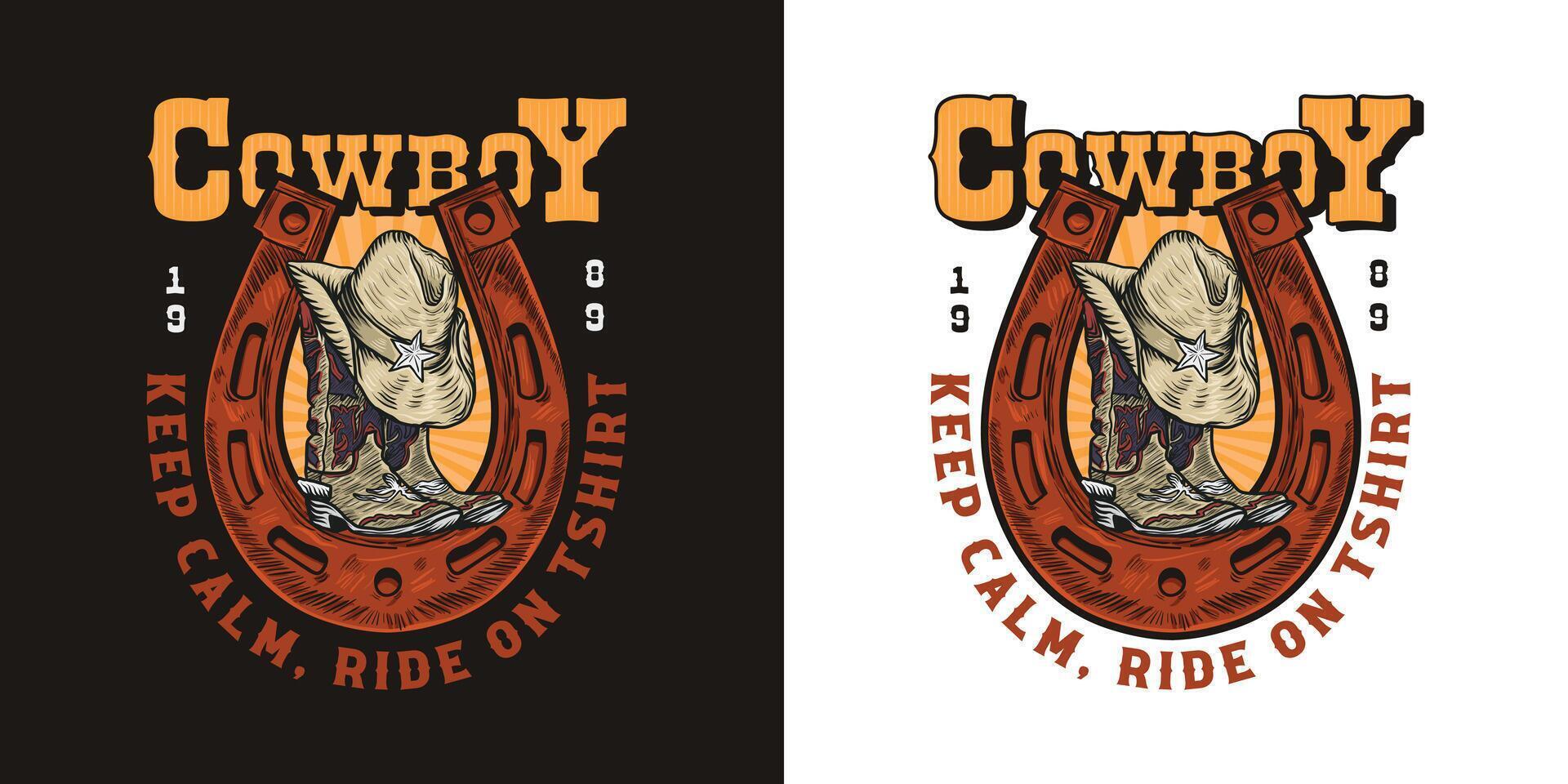 Cowboy Logotype Illustration. vector