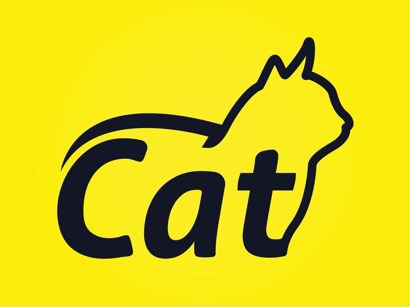 Creative Cat logo design . Cat logo Template vector