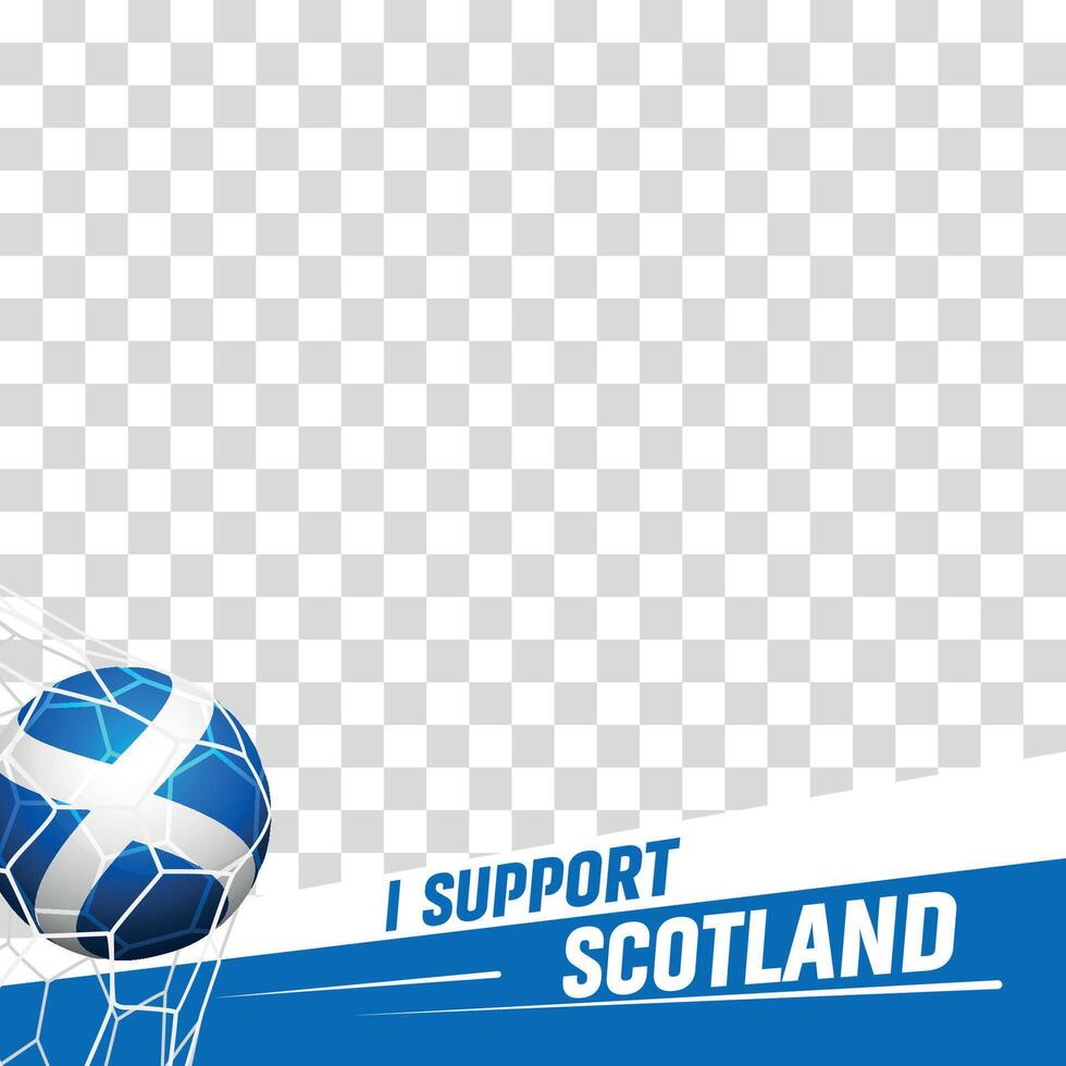 I support Scotland european football championship profil picture frame banners for social media vector