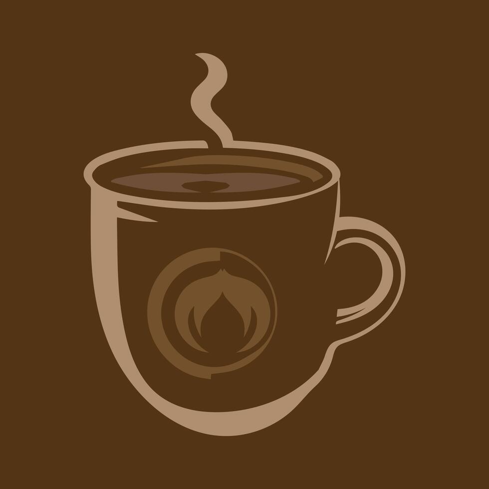 Set of icons for coffee cups. vector