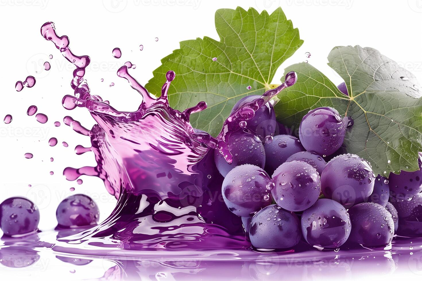 Red grape berry fruit juice splash. photo