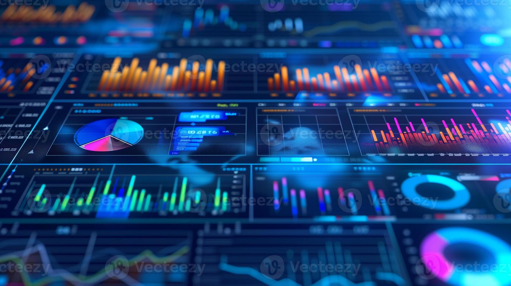 Stock market investment trading financial for analyze profit finance business data. photo