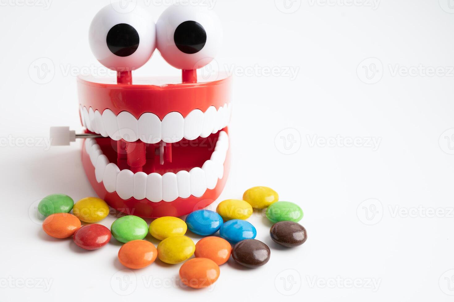 Sweet food and candy It cause tooth decay and root inflammation. photo