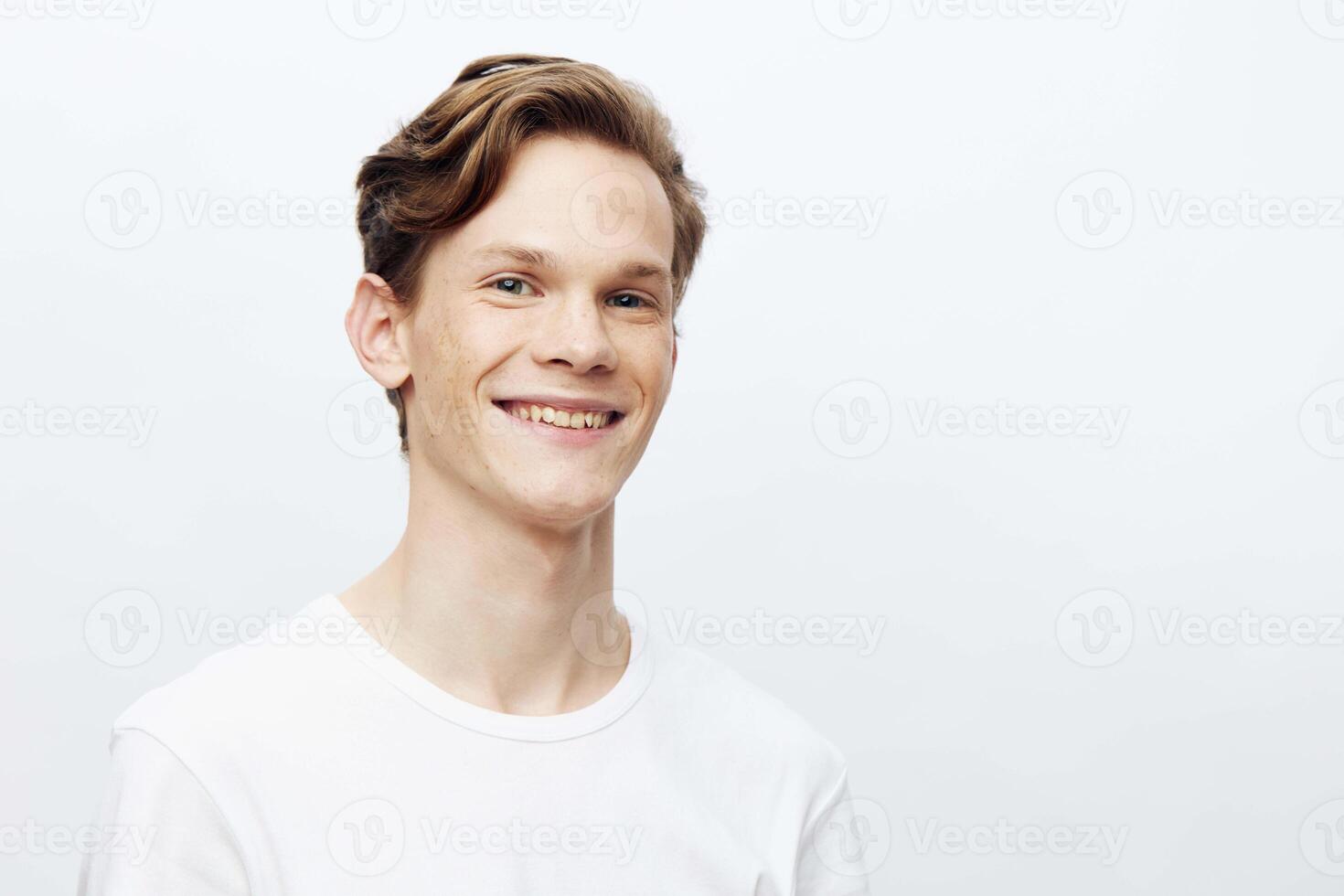 Casually Confident. A Collection of Cool and Attractive Caucasian Young Men Positively Expressing photo
