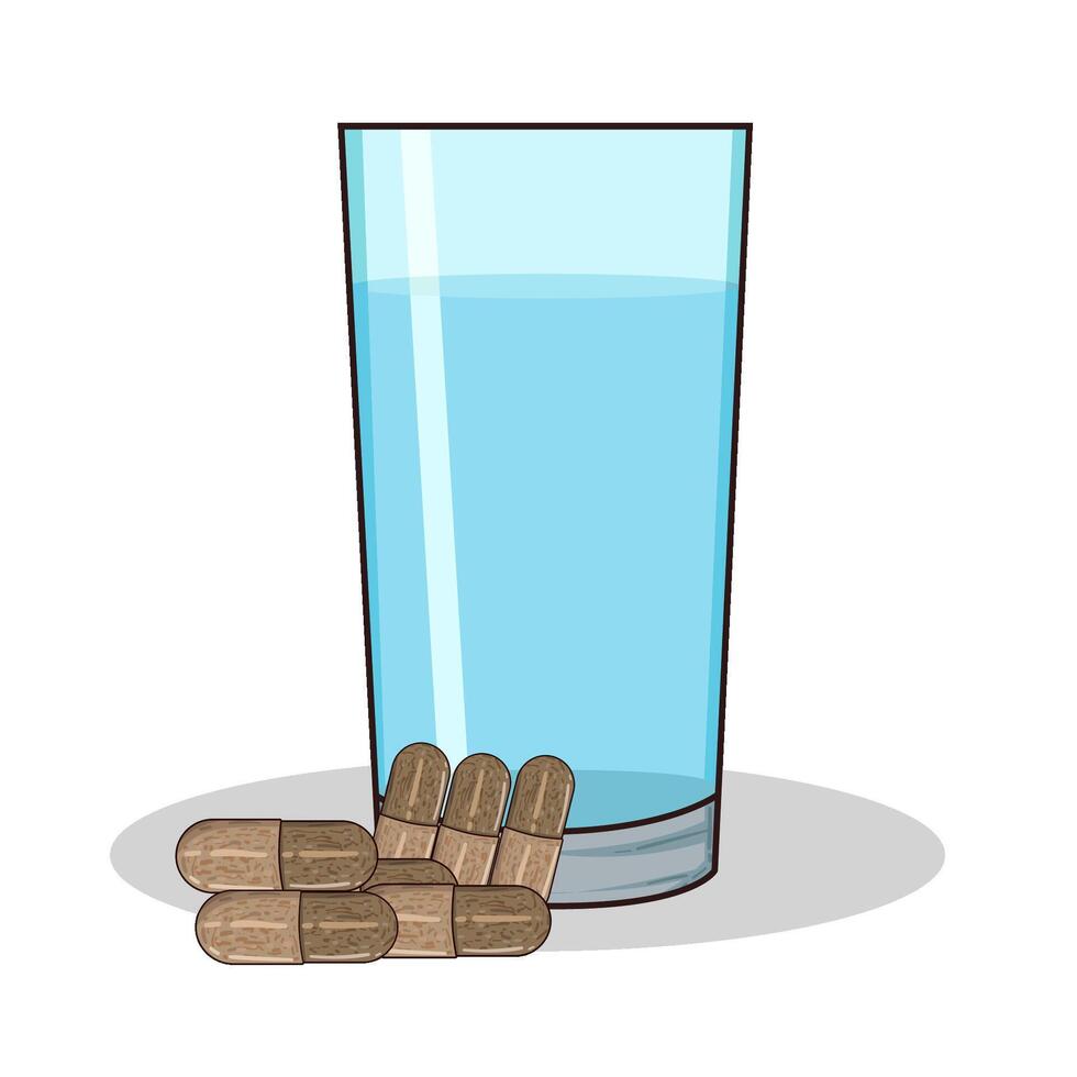 Illustration of capsule vector