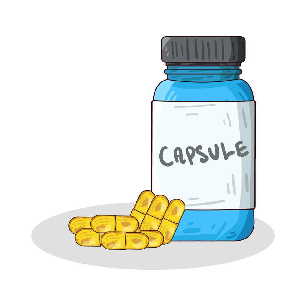 Illustration of capsule vector