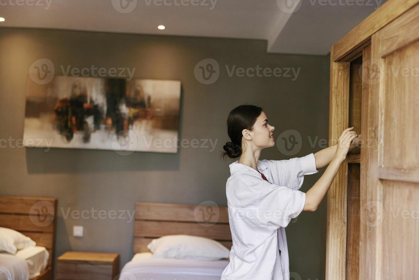 Woman room young female adult person photo