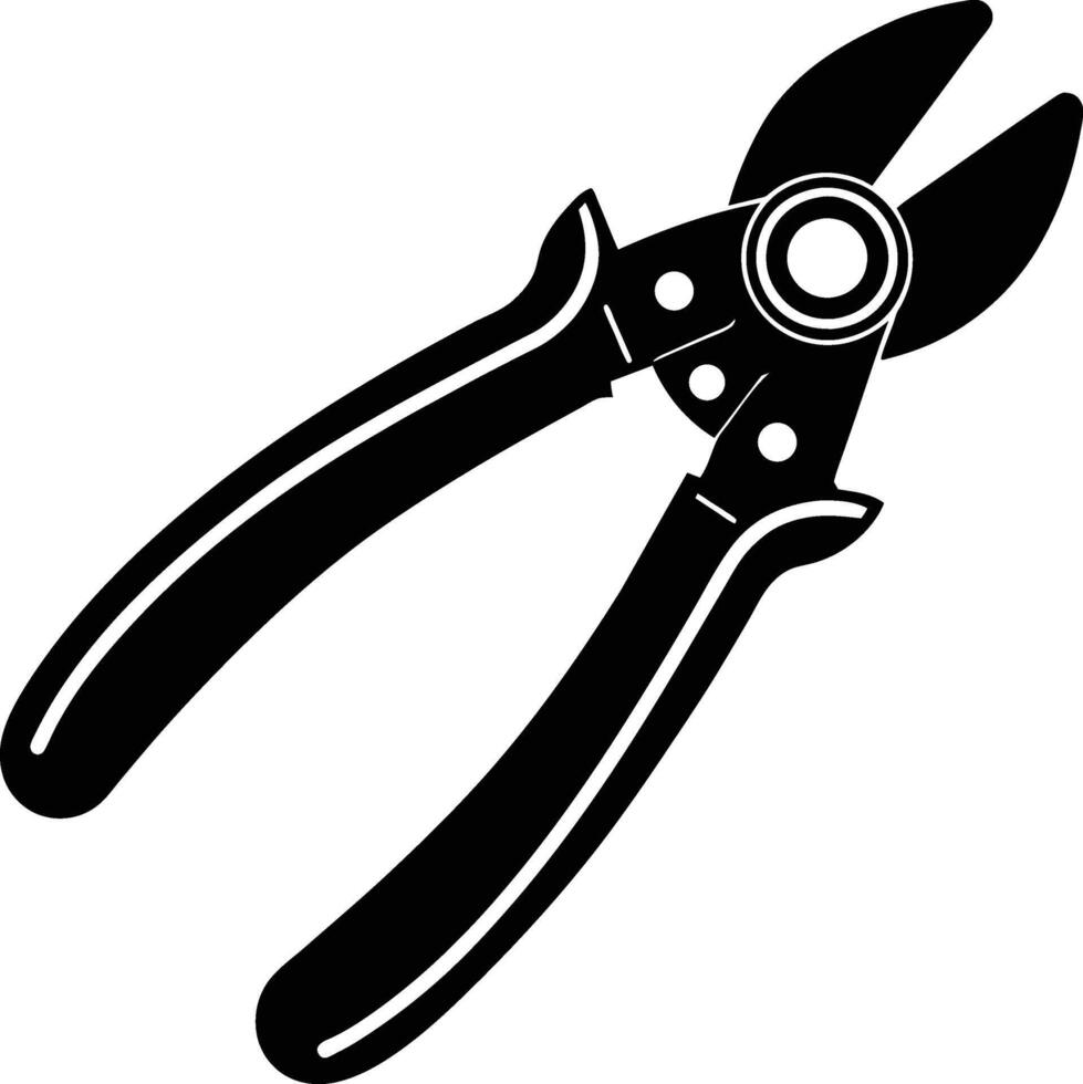 Pliers Plus cut silhouette vector
