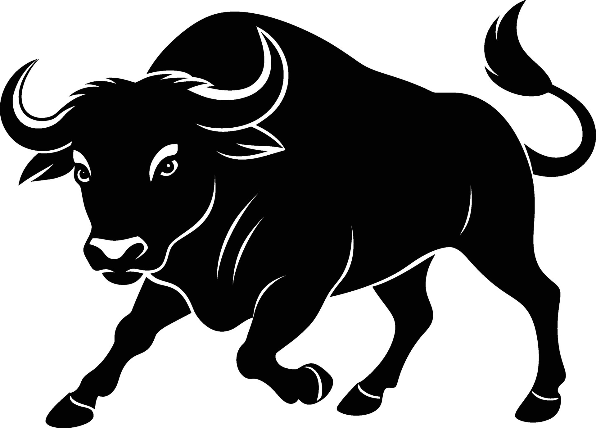 A high quality detailed bull male cow cattle animal silhouette 46409339