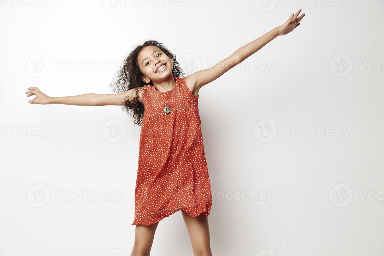 Portrait dress person little cute young girls kid female children childhood beauty background photo