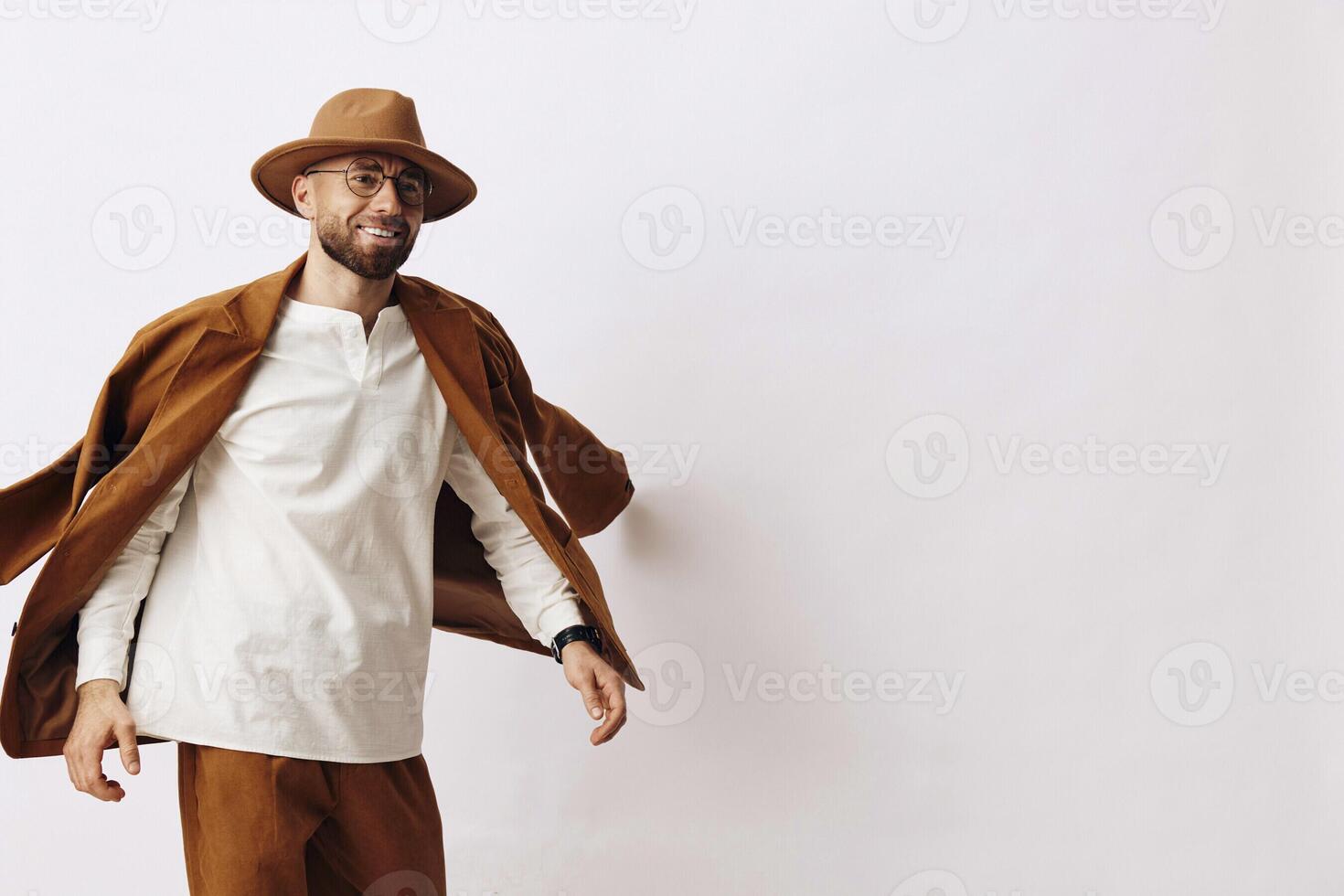Man looking fashionable background young person handsome background style guy man standing stylish adult photo