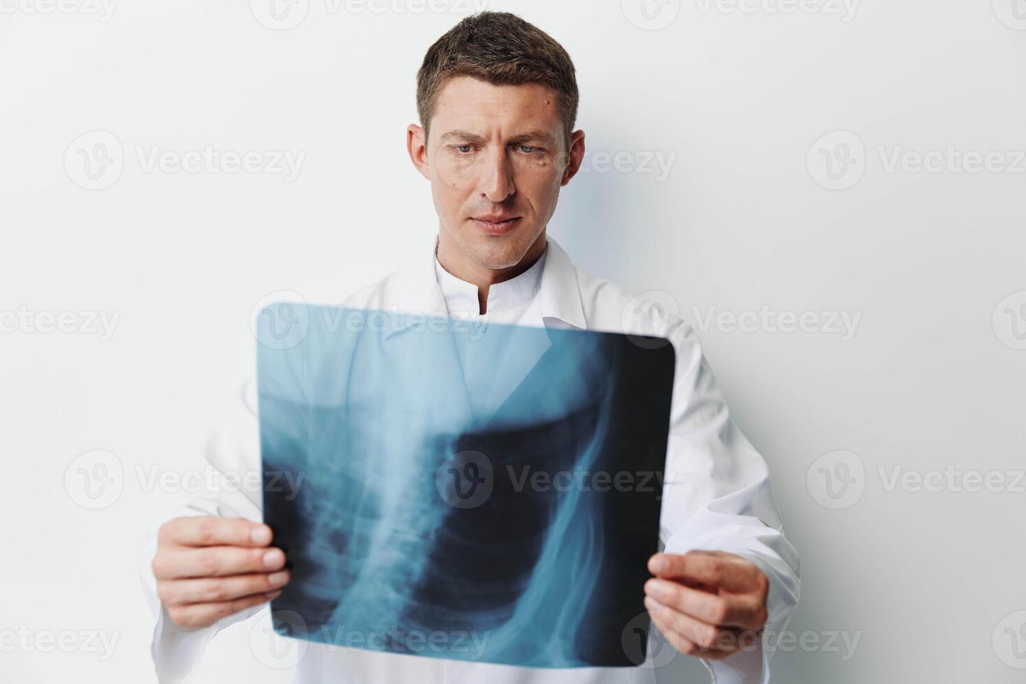 Man care bone holding health radiology hospital doctor disease professional looking man person photo