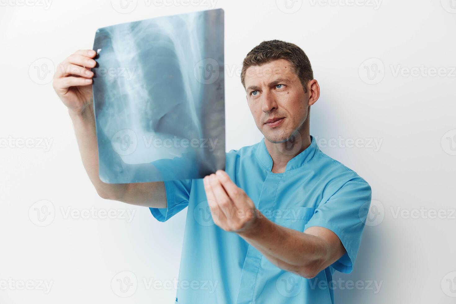 Medicine man white person looking clinical radiologist medic hospital man occupation adult surgeon photo