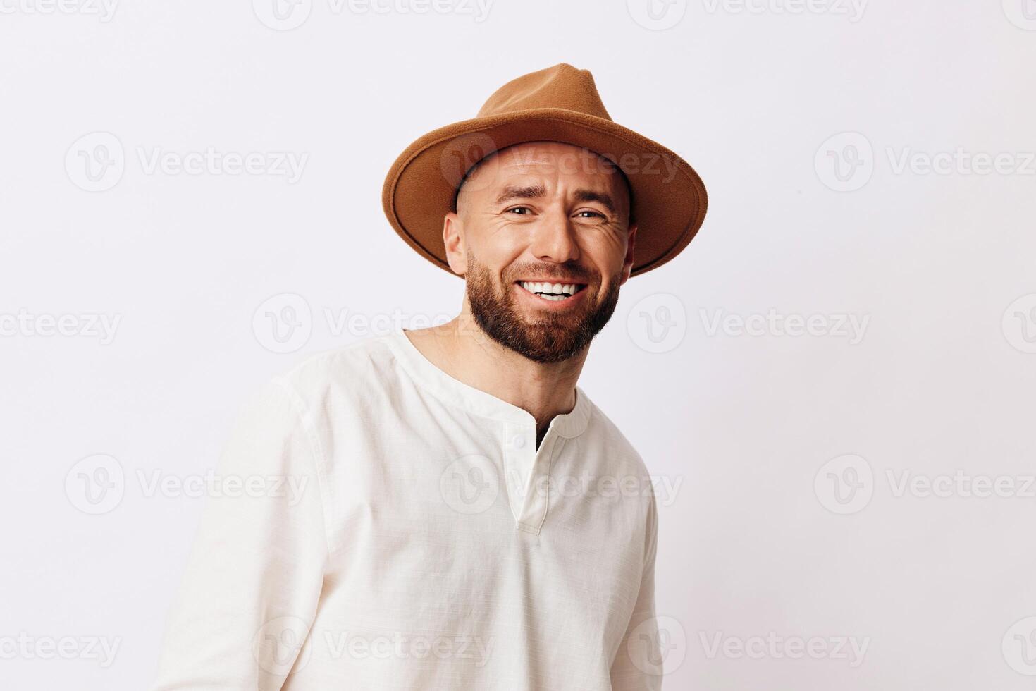 Expression white guy person background positive background smile caucasian adult casual isolated men photo