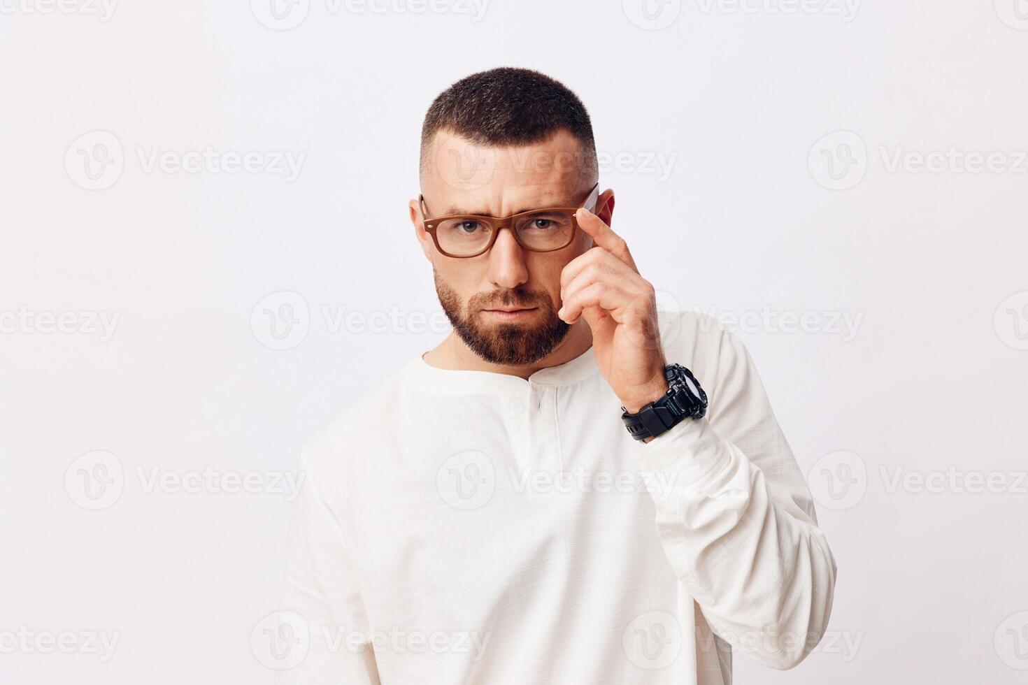 Man casual background handsome person looking background caucasian face model white man fashion photo