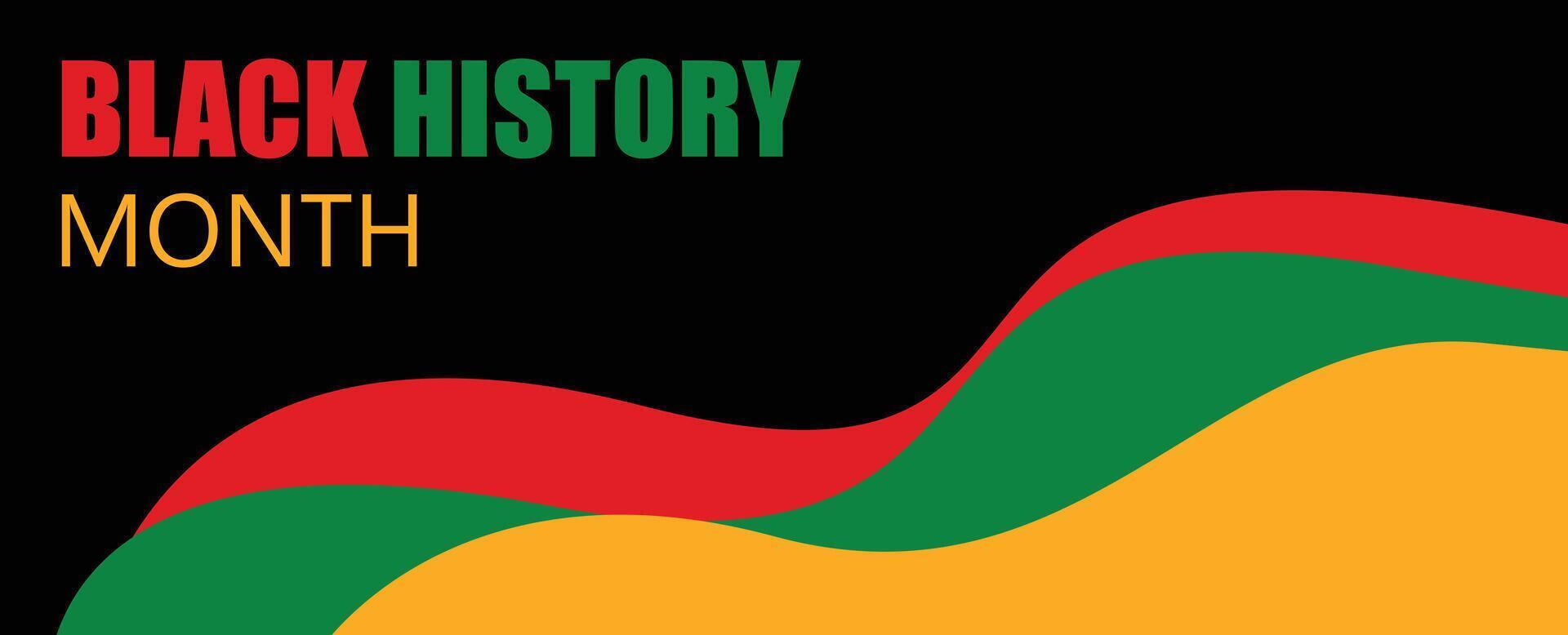 Black History Month banner design template vector