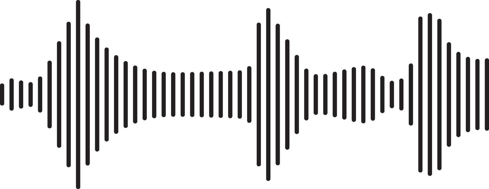 Sound waves collection. High frequency radio wave. Music equalizer vector