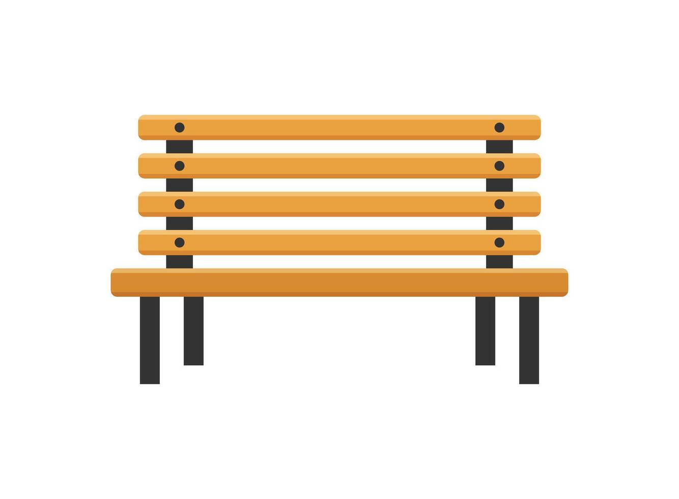 Bench icon in flat style. Comfortable rest illustration on isolated background. Park chair sign business concept. vector