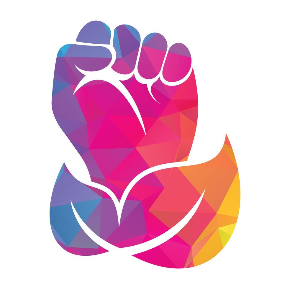 Power of nature logo design. vector