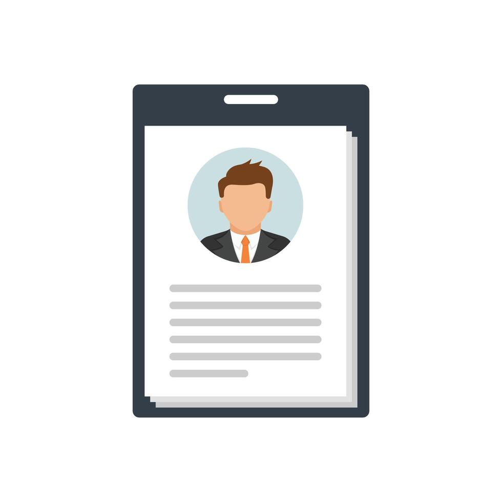 Driver license icon in flat style. Identification document illustration on isolated background. Profile card sign business concept. vector