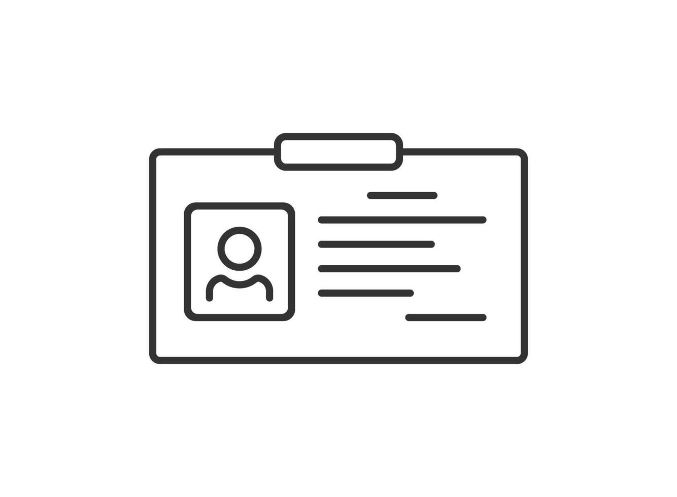 Driver license icon in flat style. Identification document illustration on isolated background. Profile card sign business concept. vector
