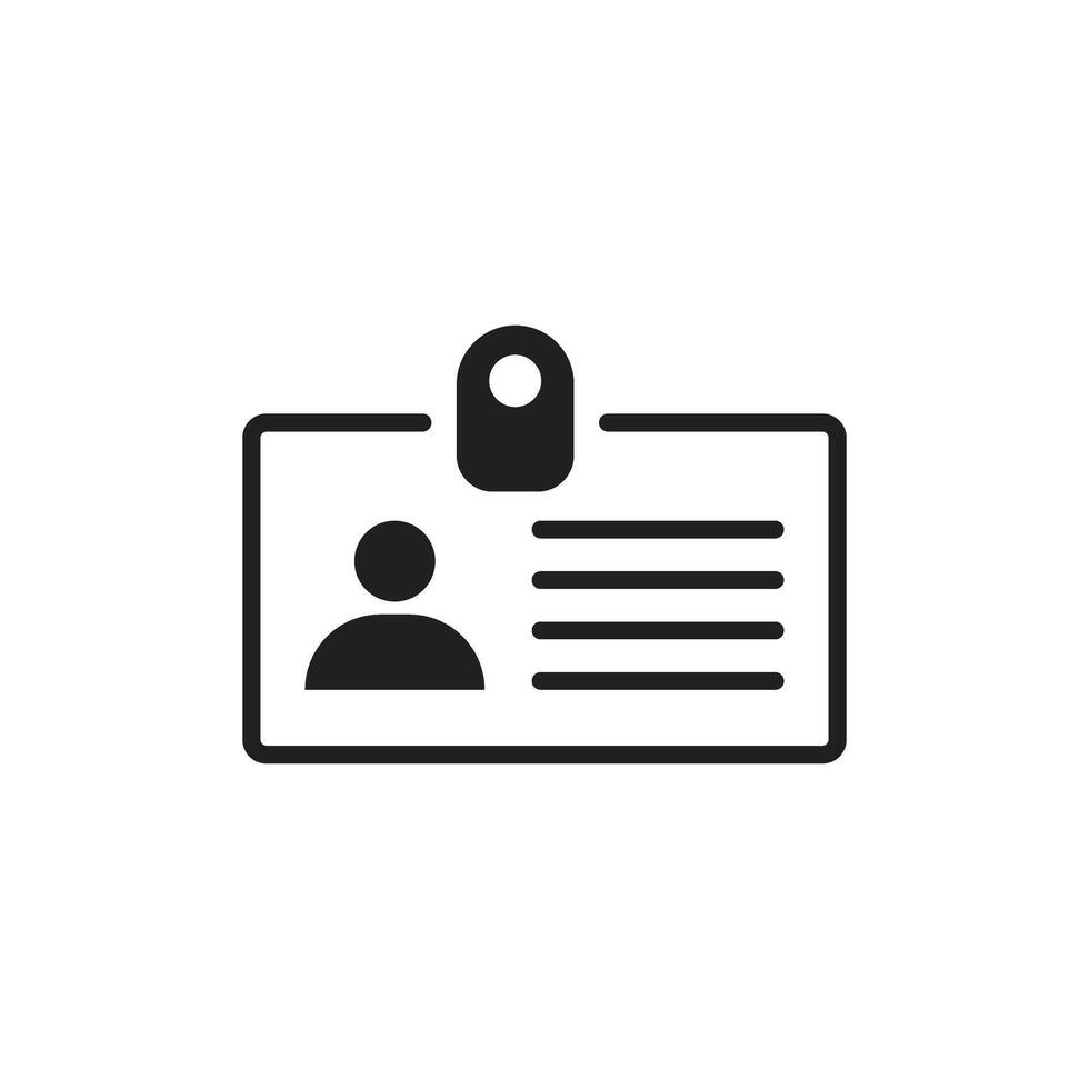 Driver license icon in flat style. Identification document illustration on isolated background. Profile card sign business concept. vector