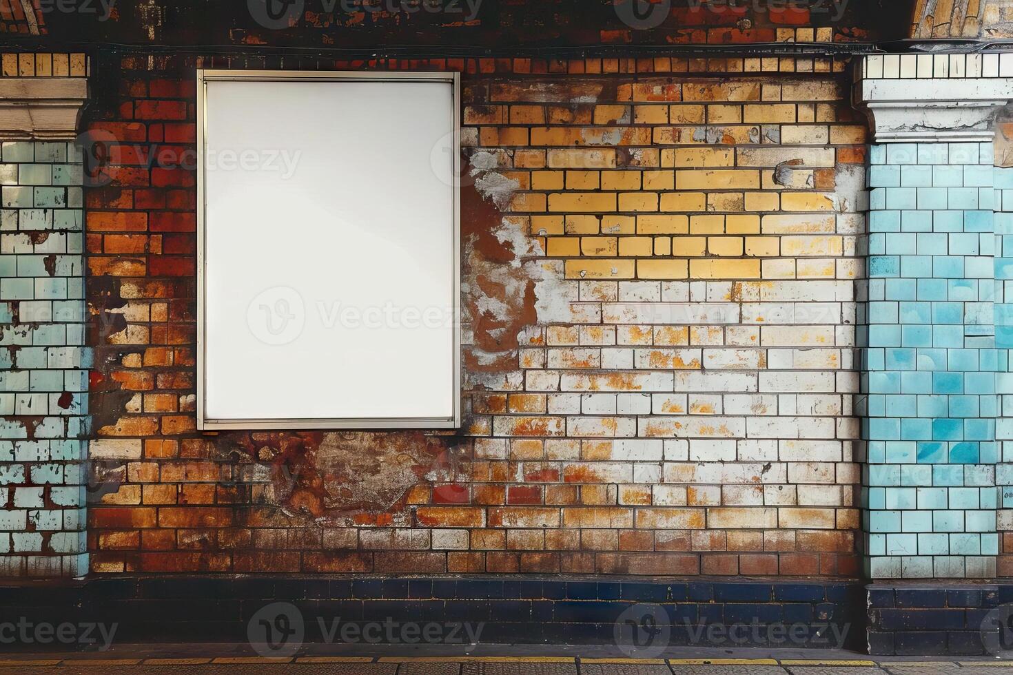 Blank digital signage screen in a public place, ideal for customization, photo