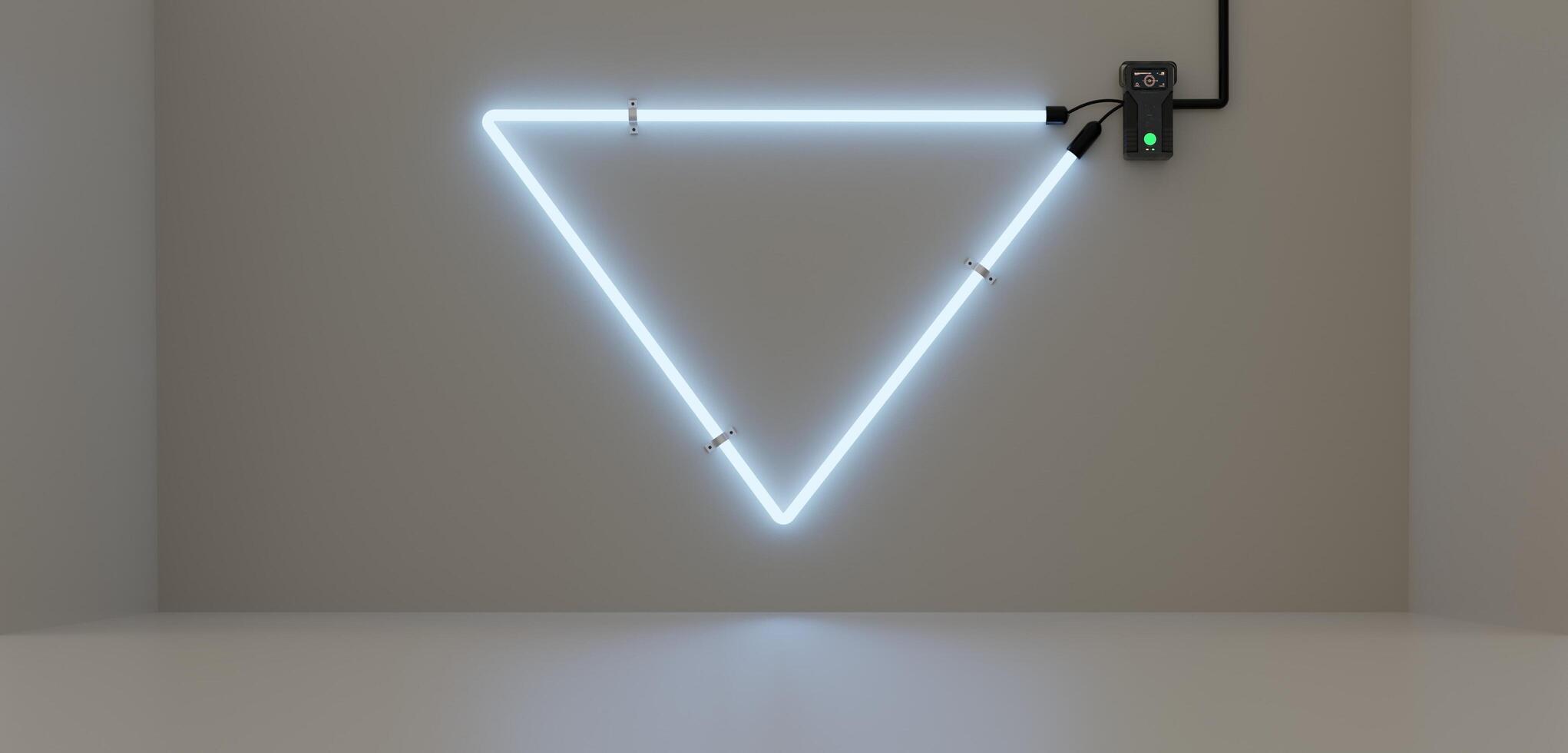 Floor and walls with neon light bulbs, stage photo